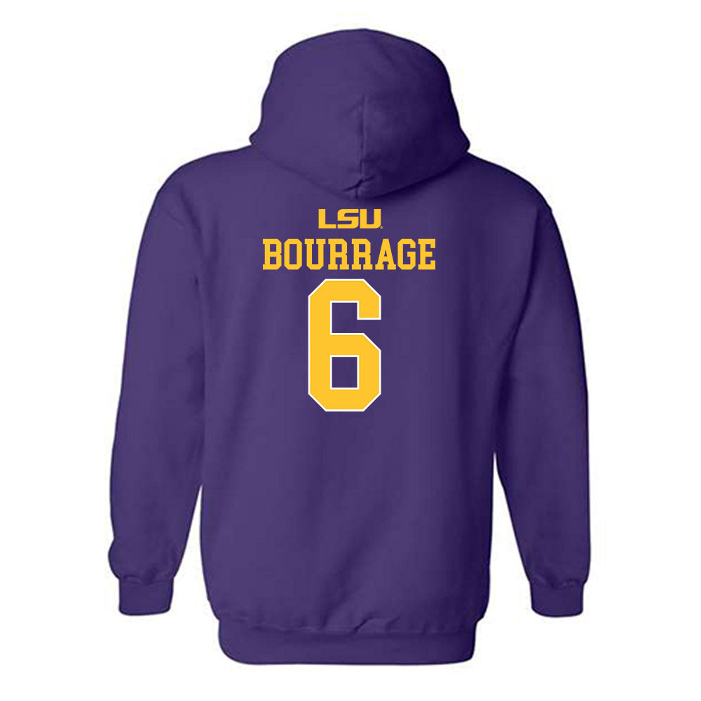 LSU - NCAA Women's Basketball : Divine Bourrage - Sports Shersey Hooded Sweatshirt-1