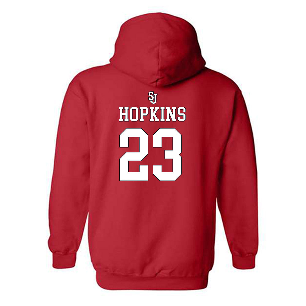 St. Johns - NCAA Men's Basketball : Bryce Hopkins - Sports Shersey Hooded Sweatshirt-1