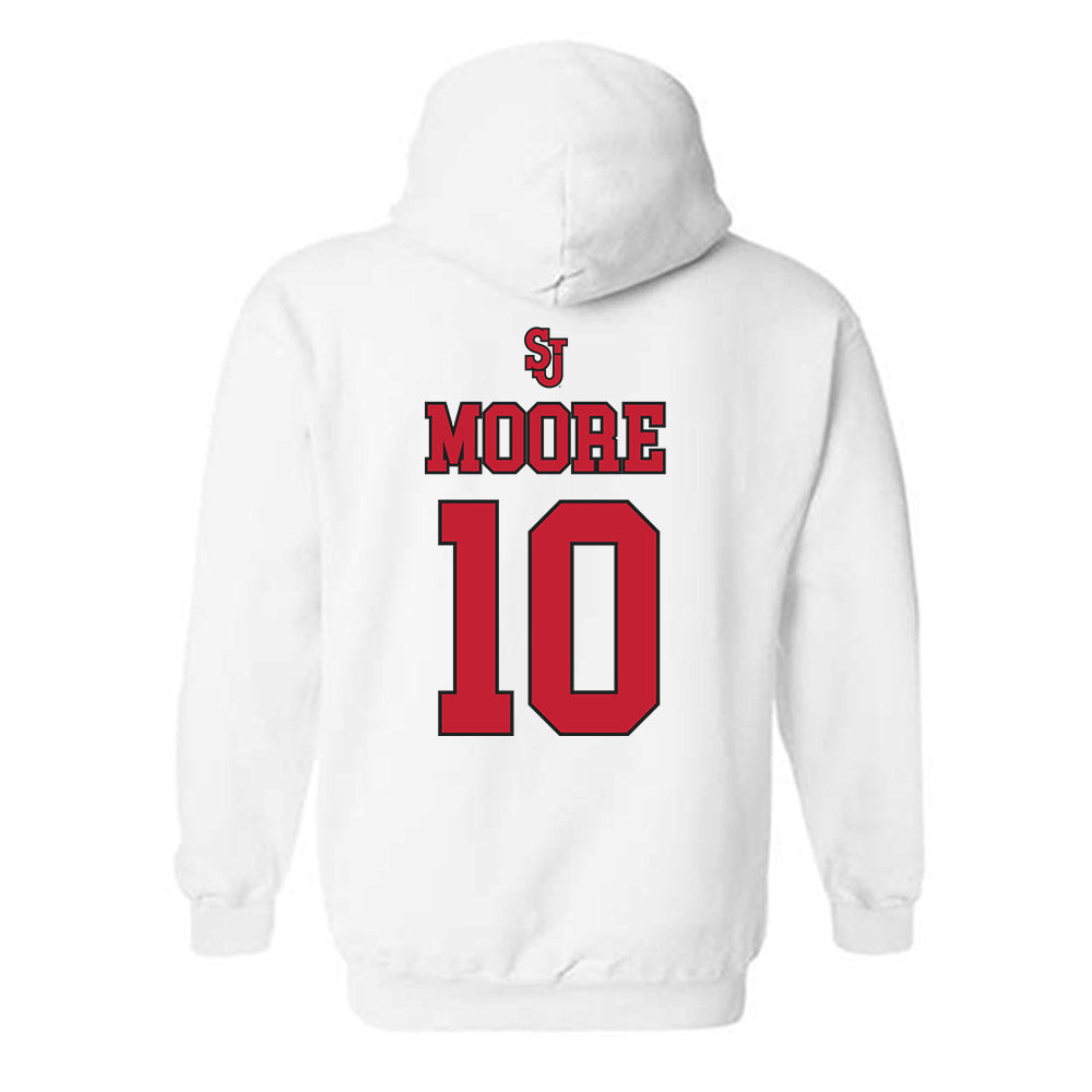 St. Johns - NCAA Women's Basketball : Brooke Moore - Sports Shersey Hooded Sweatshirt-1