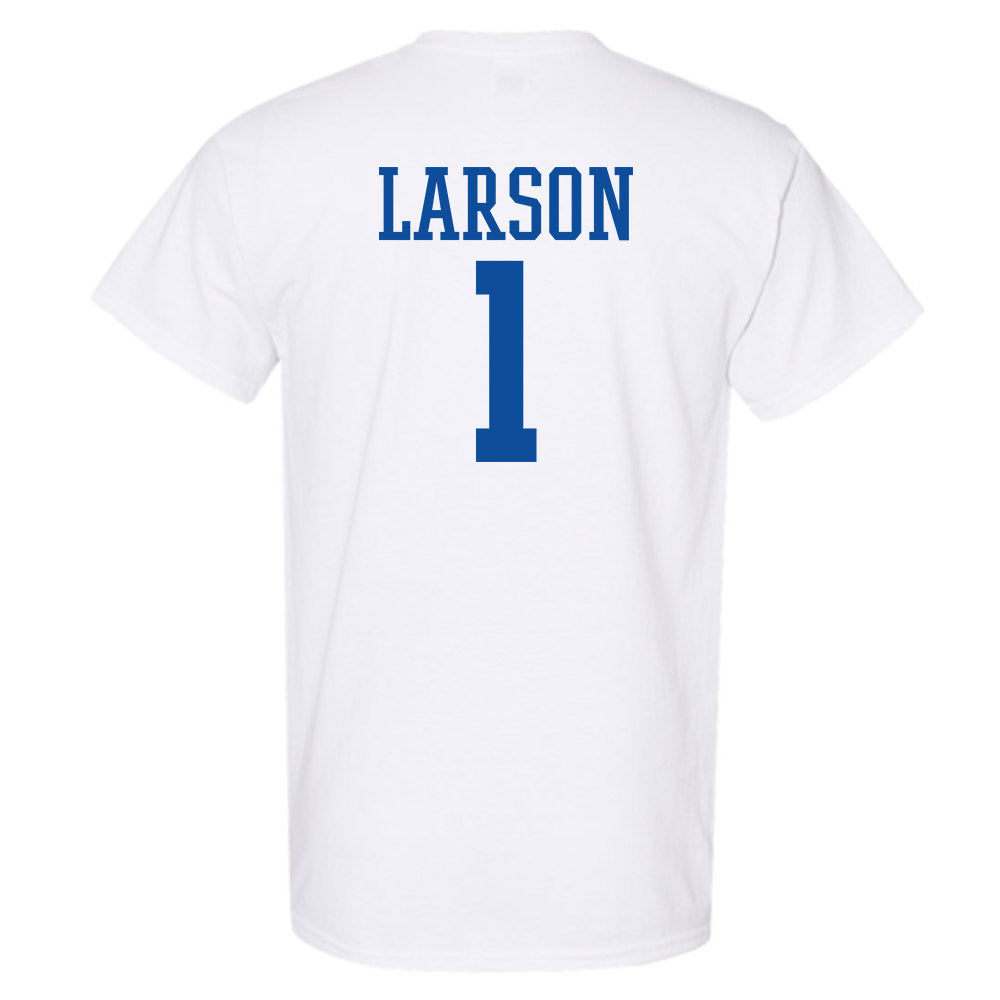 Drake - NCAA Men's Basketball : Owen Larson - Classic Shersey T-Shirt-1