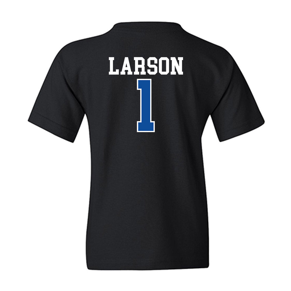 Drake - NCAA Men's Basketball : Owen Larson - Youth T-Shirt-1