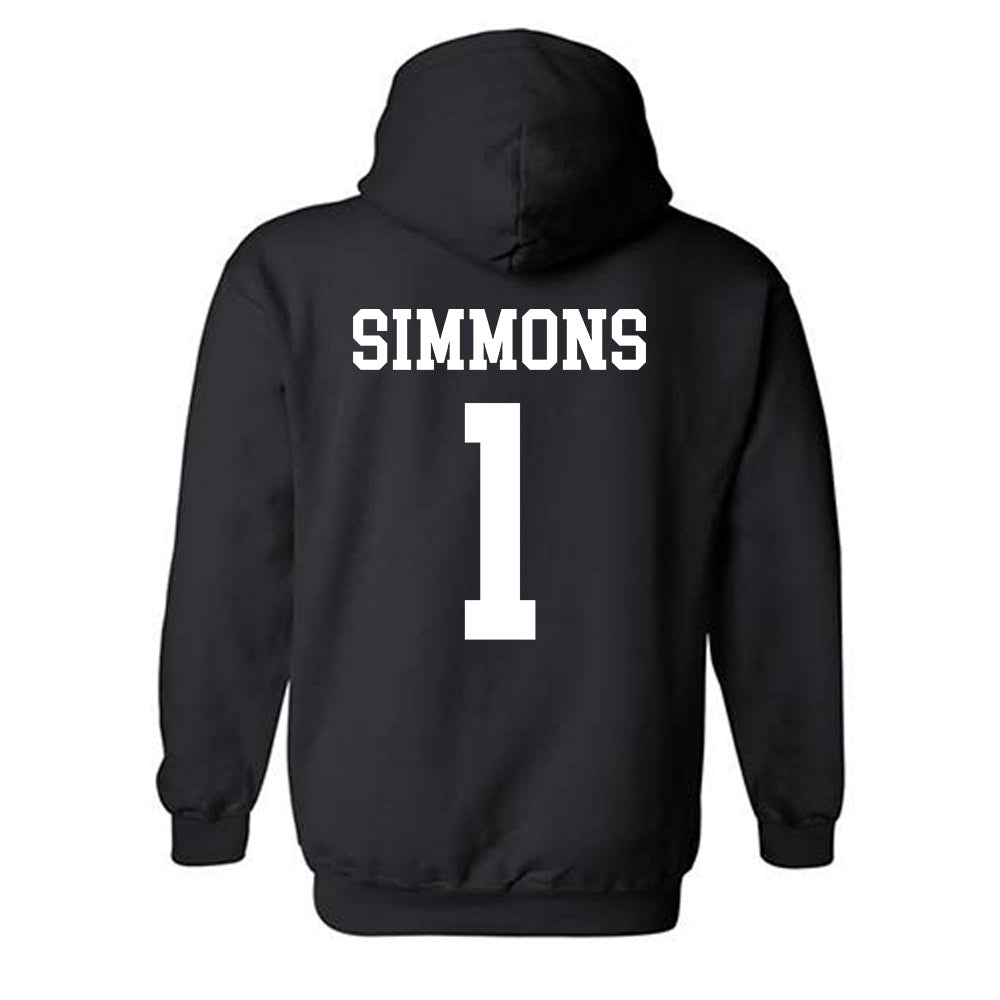 Ohio - NCAA Men's Basketball : Javan Simmons - Generic Shersey Hooded Sweatshirt-1