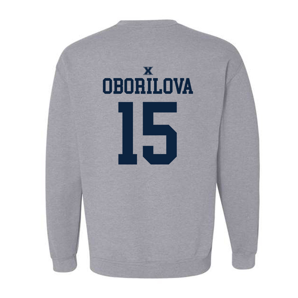 Xavier - NCAA Women's Basketball : Petra Oborilova - Sports Shersey Crewneck Sweatshirt-1