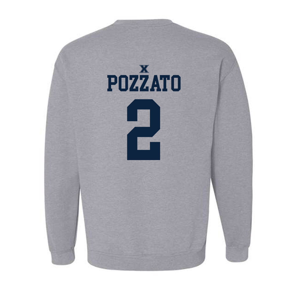 Xavier - NCAA Men's Basketball : Gabriel Pozzato - Sports Shersey Crewneck Sweatshirt-1