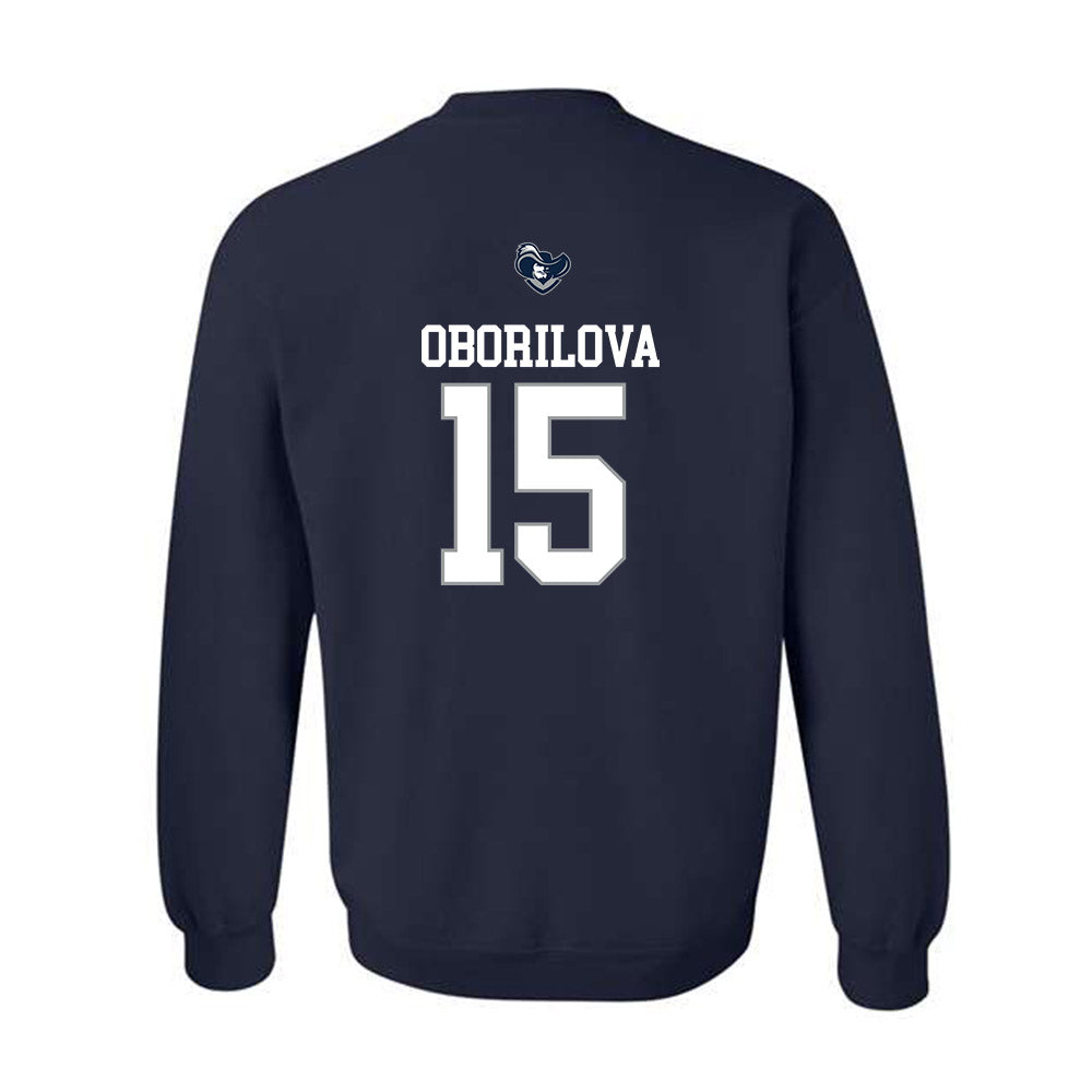 Xavier - NCAA Women's Basketball : Petra Oborilova - Sports Shersey Crewneck Sweatshirt-1