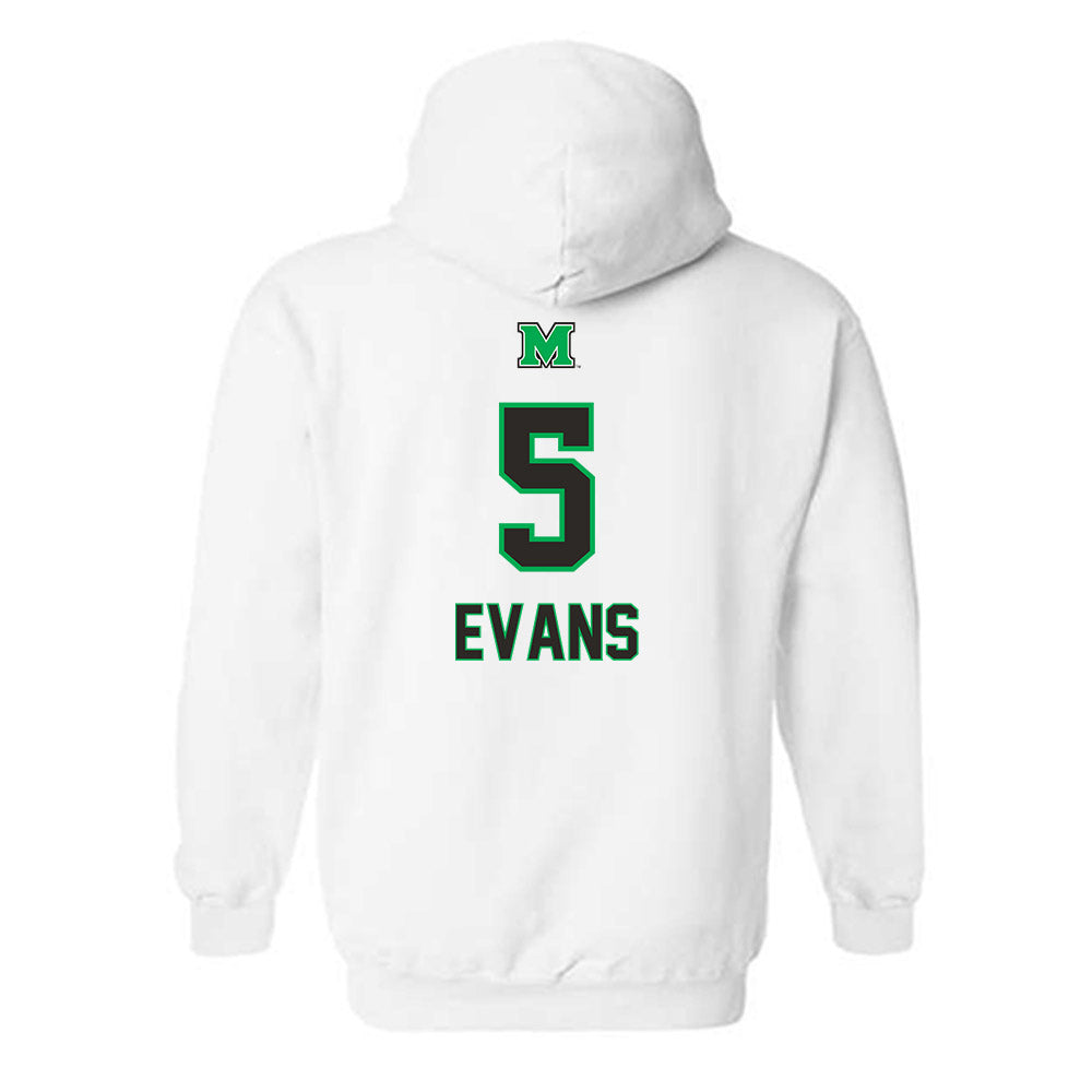 Marshall - NCAA Football : KaTron Evans - Generic Shersey Hooded Sweatshirt-1