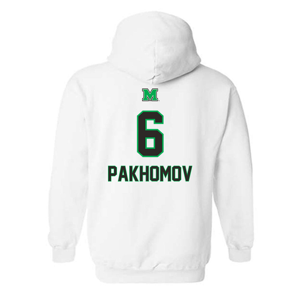 Marshall - NCAA Men's Soccer : Nikita Pakhomov - Generic Shersey Hooded Sweatshirt-1