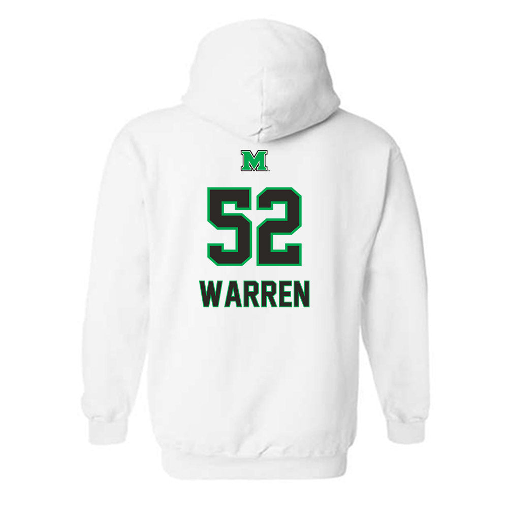 Marshall - NCAA Football : Mikailin Warren - Generic Shersey Hooded Sweatshirt
