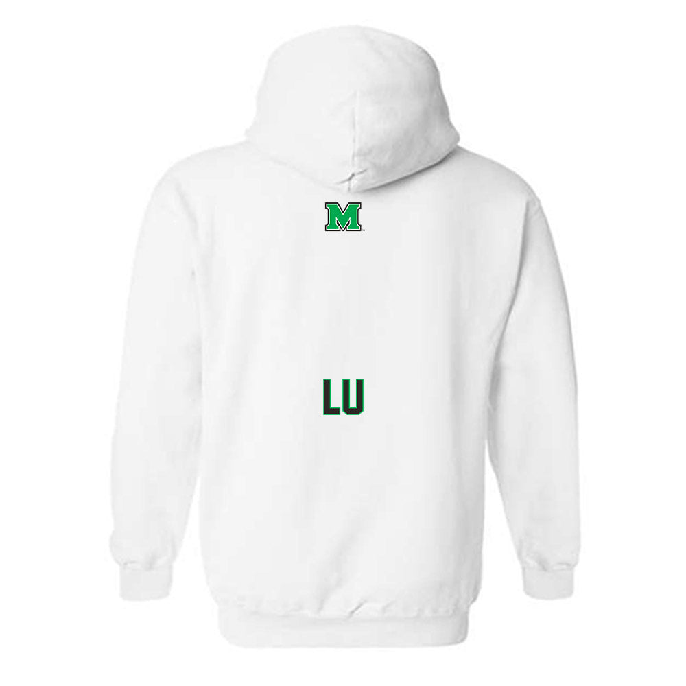 Marshall - NCAA Women's Swimming & Diving : Esther Lu - Generic Shersey Hooded Sweatshirt-1