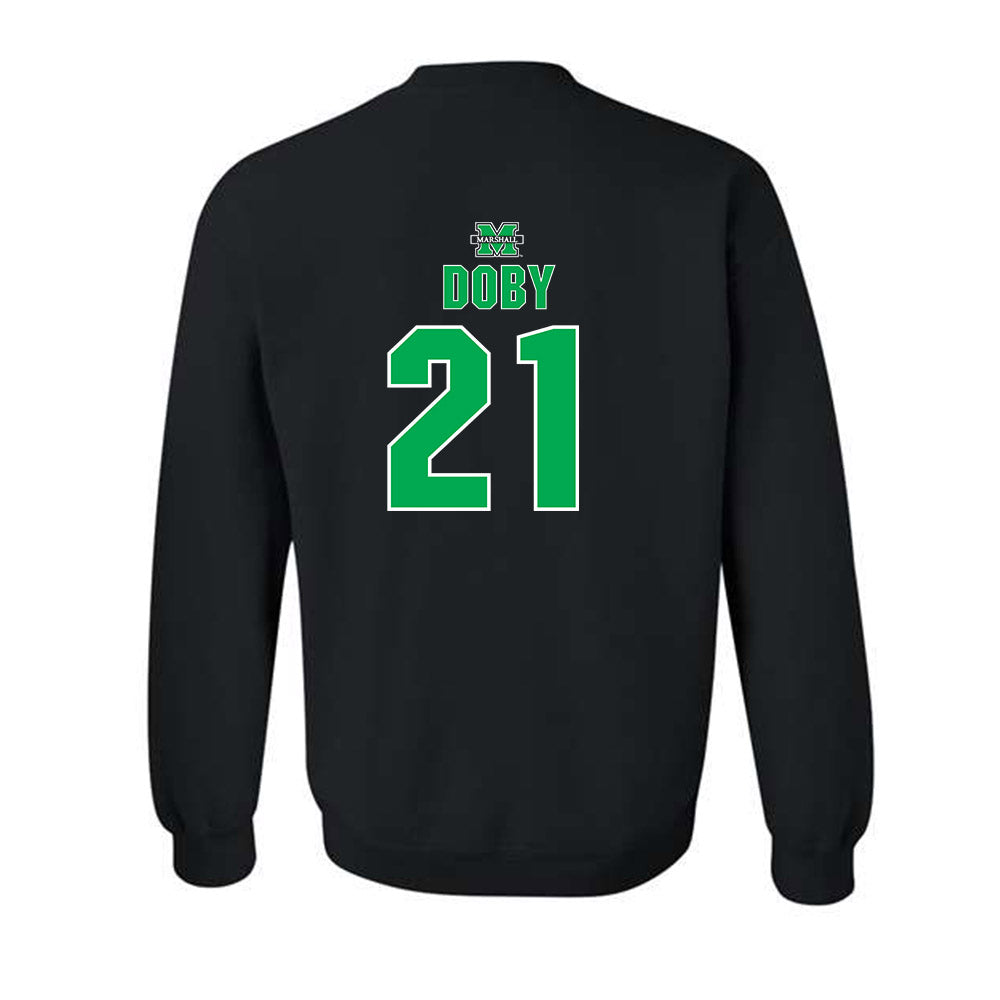 Marshall - NCAA Women's Basketball : Emari Doby - Sports Shersey Crewneck Sweatshirt-1