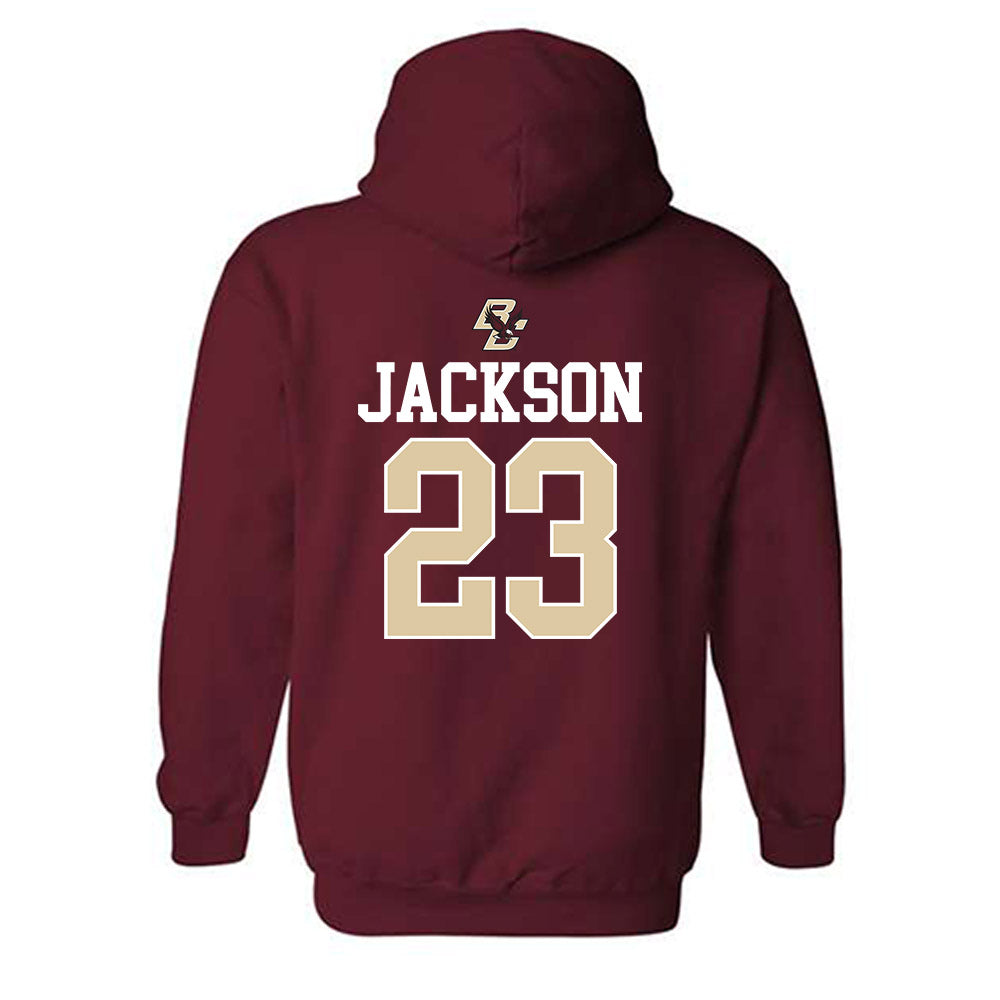 Boston College - NCAA Softball : Addison Jackson - Sports Shersey Hooded Sweatshirt-1