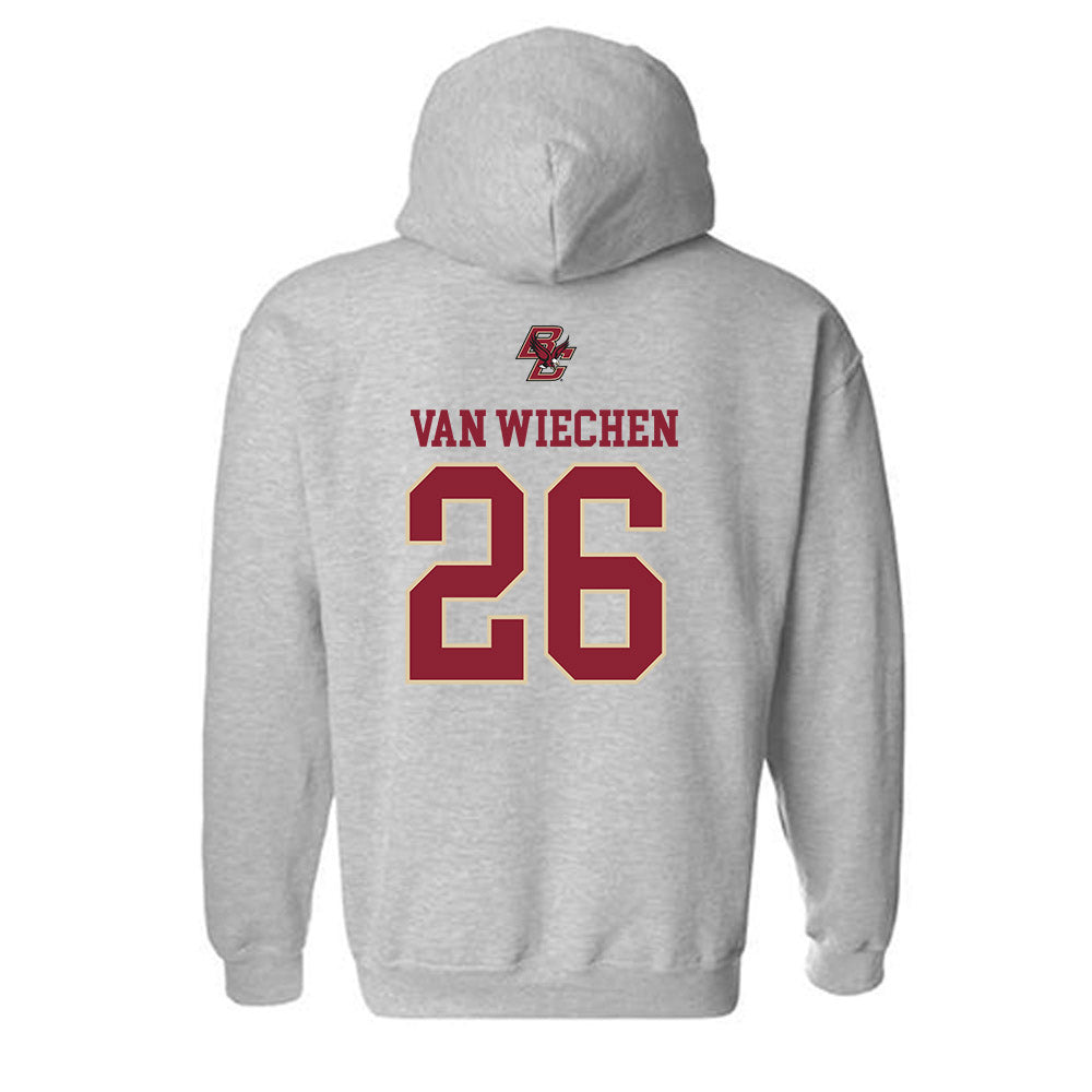 Boston College - NCAA Women's Field Hockey : Carine Van Wiechen - Sports Shersey Hooded Sweatshirt