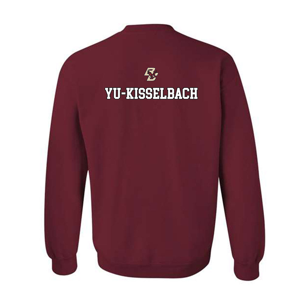 Boston College - NCAA Men's Swimming & Diving : Lucius Yu-Kisselbach - Sports Shersey Crewneck Sweatshirt-1