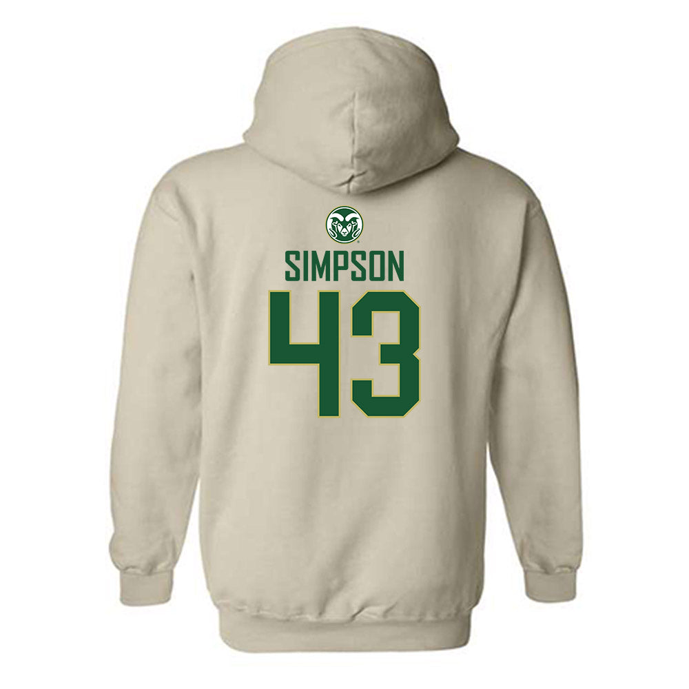 Colorado State - NCAA Women's Volleyball : Riley Simpson - Hooded Sweatshirt-1