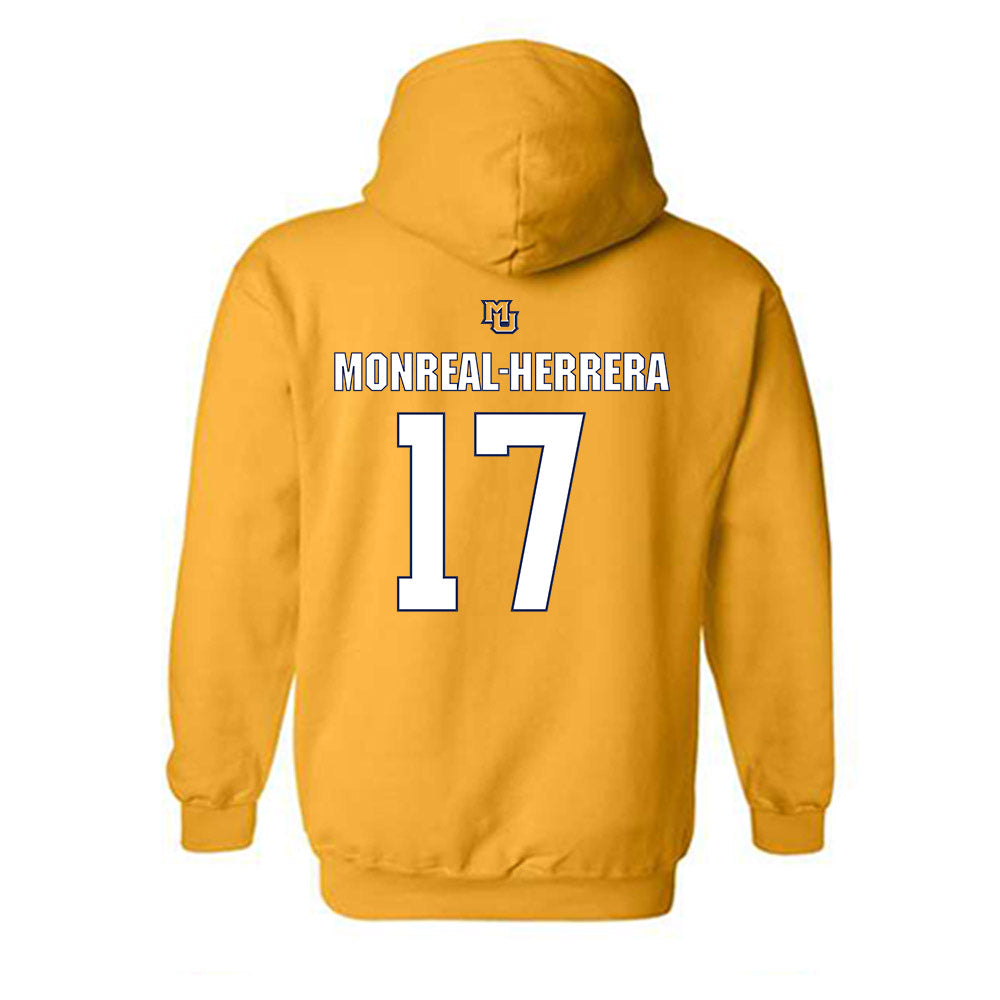 Marquette - NCAA Men's Soccer : Jonathan Monreal-Herrera - Generic Shersey Hooded Sweatshirt-1