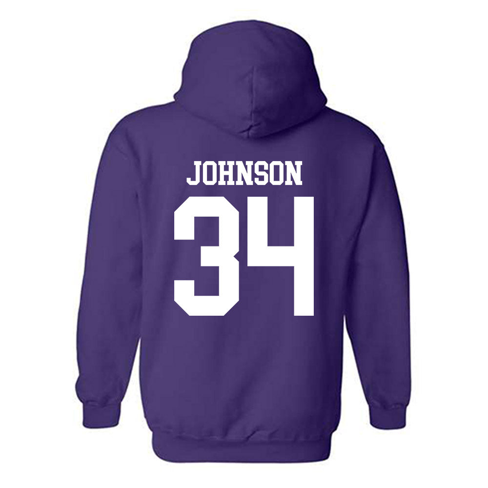 Kansas State - NCAA Men's Basketball : Nate Johnson - Classic Shersey Hooded Sweatshirt-1