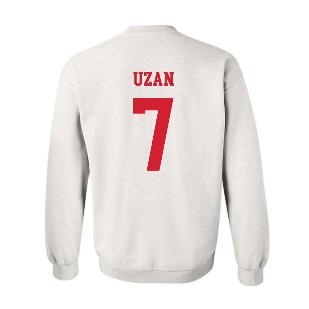 Houston - NCAA Men's Basketball : Milos Uzan - Classic Shersey Crewneck Sweatshirt-1