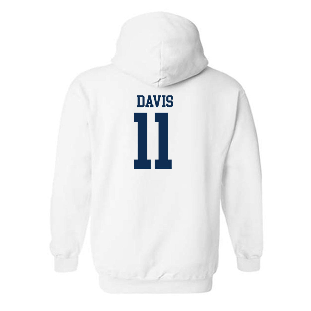 West Virginia - NCAA Football : William Davis - Classic Shersey Hooded Sweatshirt-1