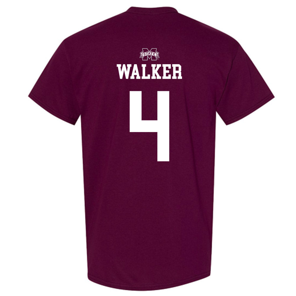 Mississippi State - NCAA Men's Basketball : Brandon Walker - Sports Shersey T-Shirt-1