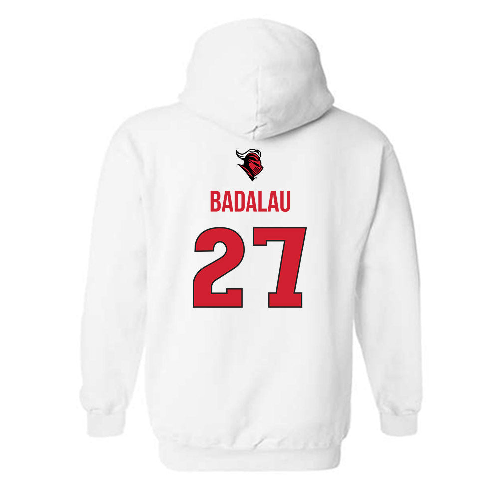 Rutgers - NCAA Men's Basketball : Denis Badalau - Sport Shersey Hooded Sweatshirt-1
