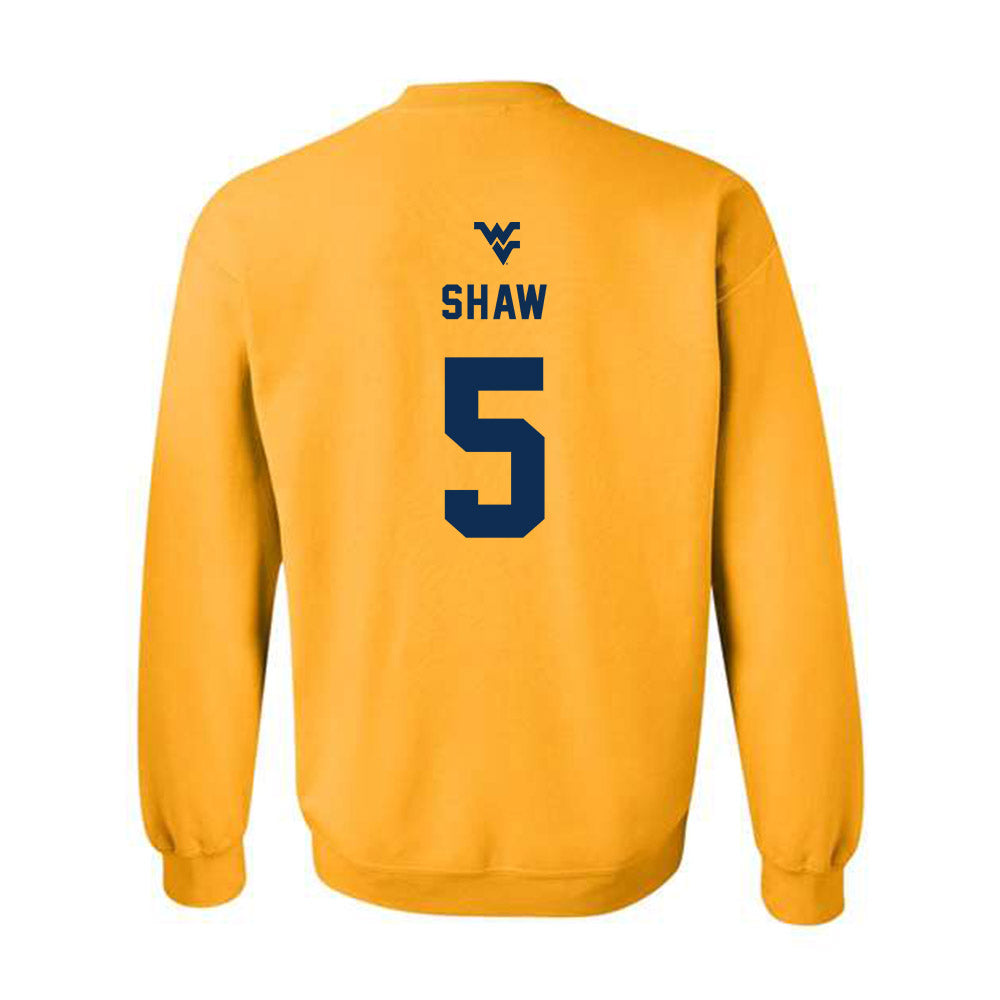 West Virginia - NCAA Women's Basketball : Sydney Shaw - Generic Sports Shersey Crewneck Sweatshirt-1