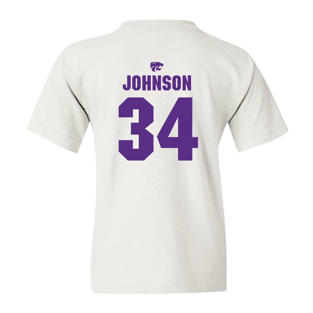 Kansas State - NCAA Men's Basketball : Nate Johnson - Sports Shersey Youth T-Shirt-1