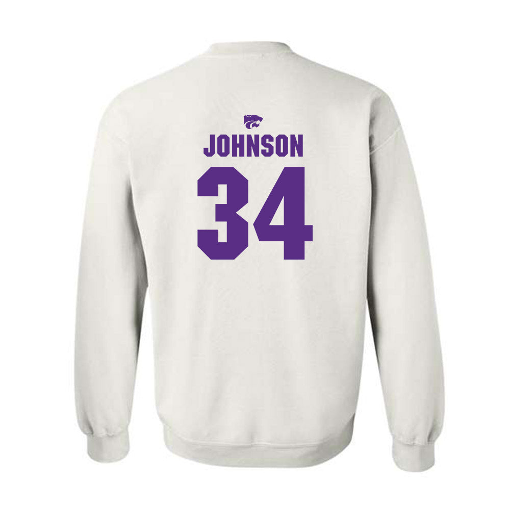 Kansas State - NCAA Men's Basketball : Nate Johnson - Sports Shersey Crewneck Sweatshirt-1