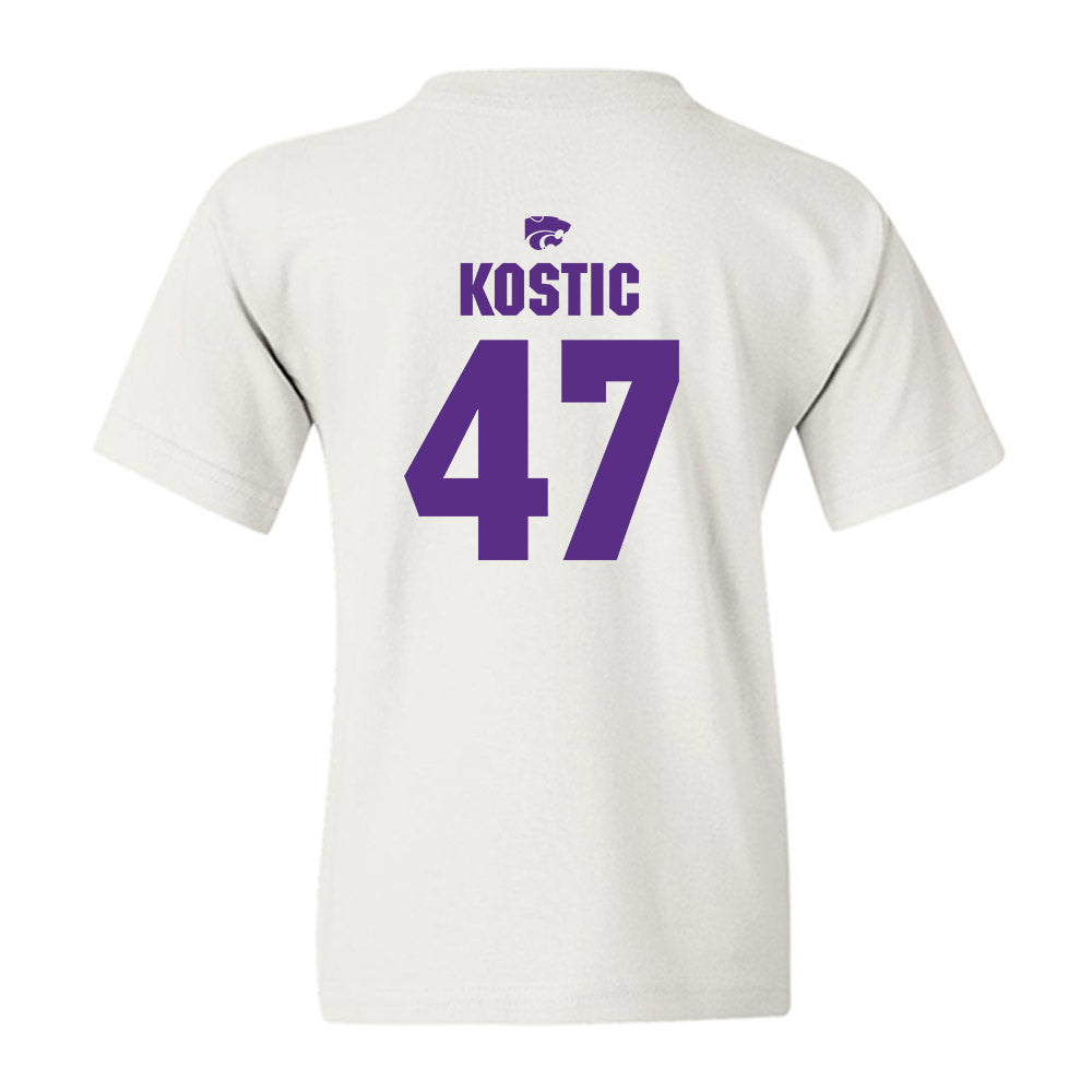 Kansas State - NCAA Men's Basketball : Andrej Kostic - Sports Shersey Youth T-Shirt-1