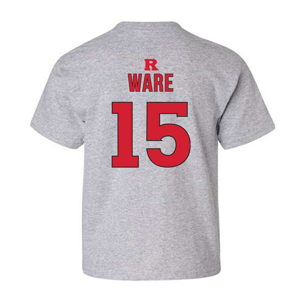 Rutgers - NCAA Men's Basketball : Gevonte Ware - Sports Shersey Youth T-Shirt-1