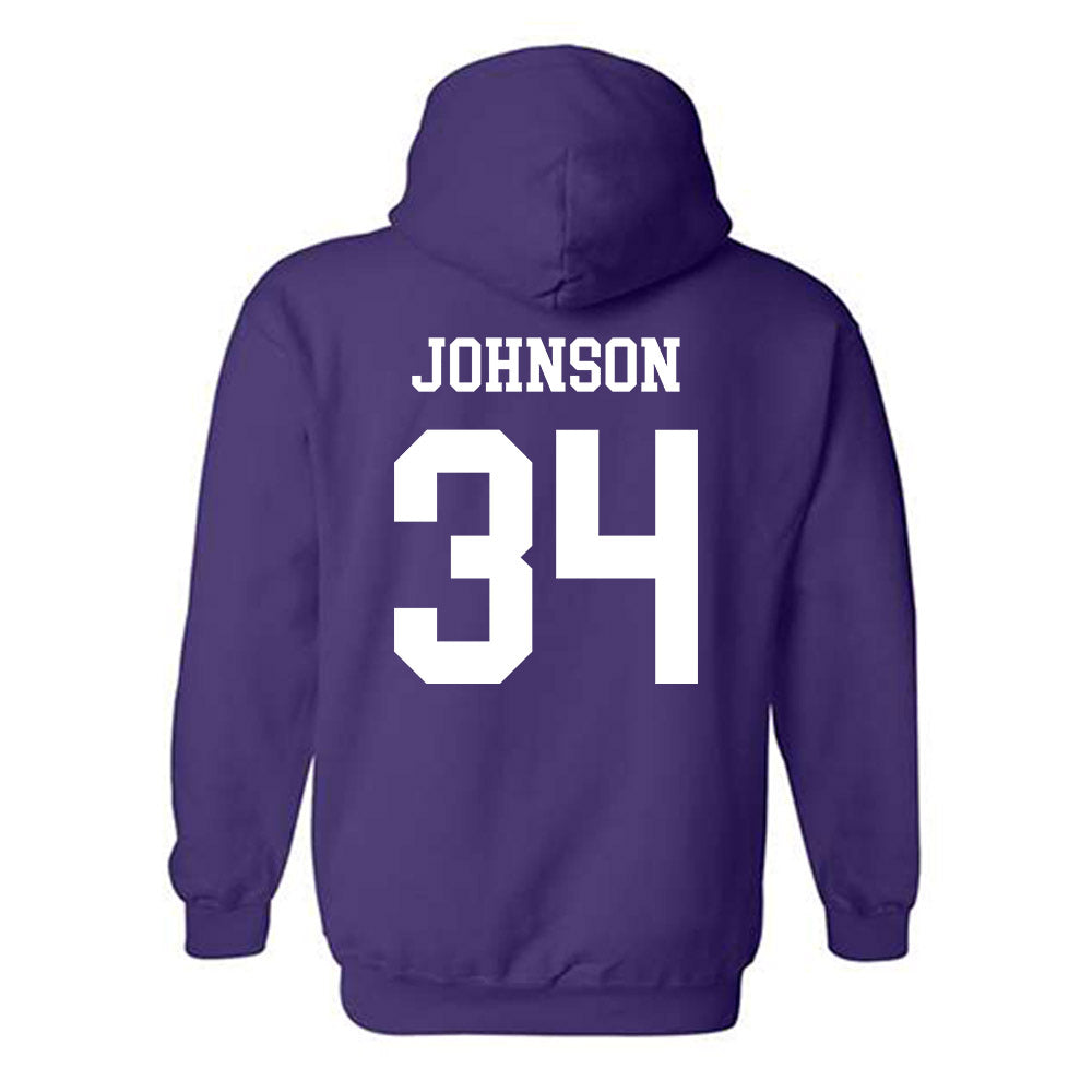 Kansas State - NCAA Men's Basketball : Nate Johnson - Classic Shersey Hooded Sweatshirt-1
