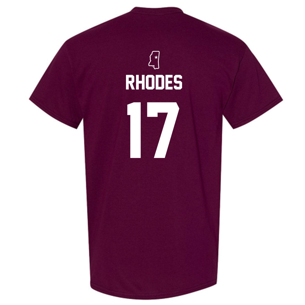 Mississippi State - NCAA Baseball : Parker Rhodes - Sports Shersey T-Shirt-1