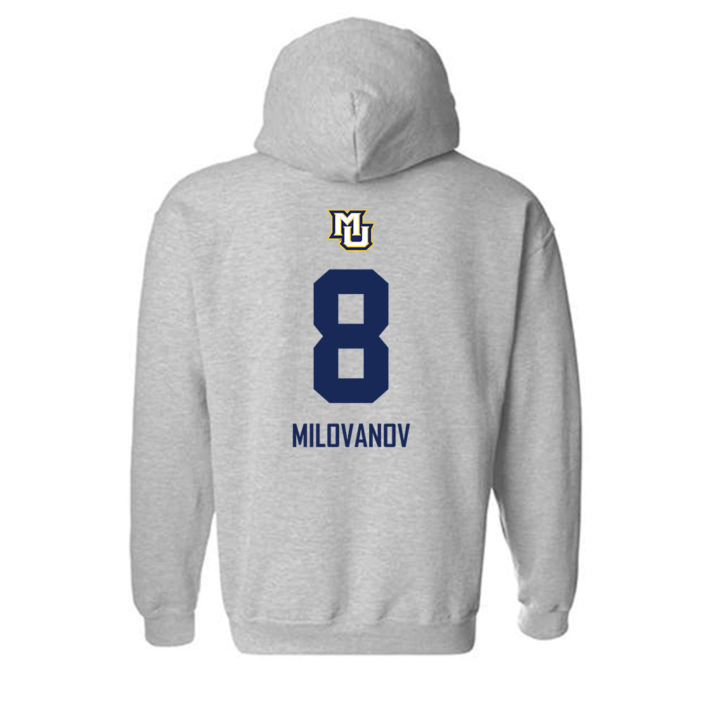Marquette - NCAA Men's Soccer : Justin Milovanov - Sports Shersey Hooded Sweatshirt-1