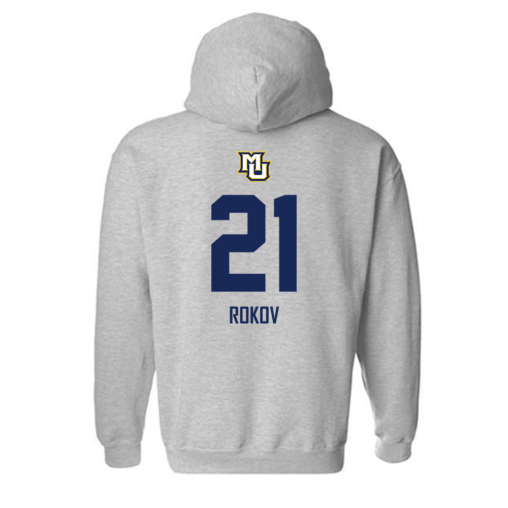 Marquette - NCAA Men's Soccer : Gabriel Rokov - Sports Shersey Hooded Sweatshirt-1