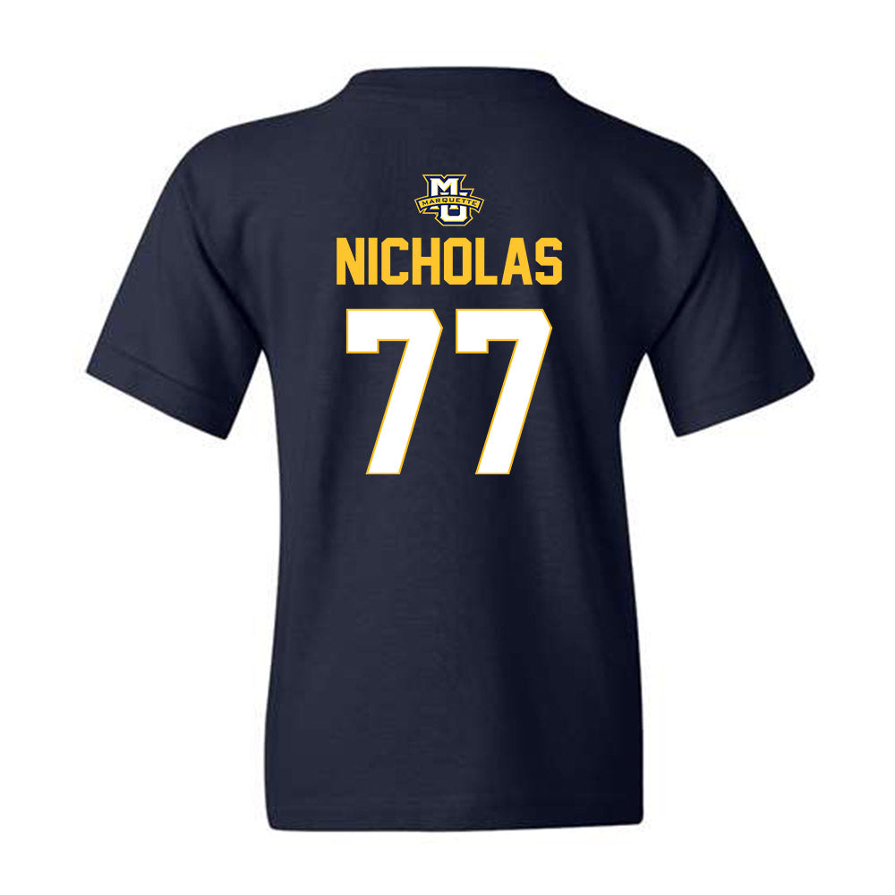 Marquette - NCAA Men's Lacrosse : Brady Nicholas - Sports Shersey Youth T-Shirt