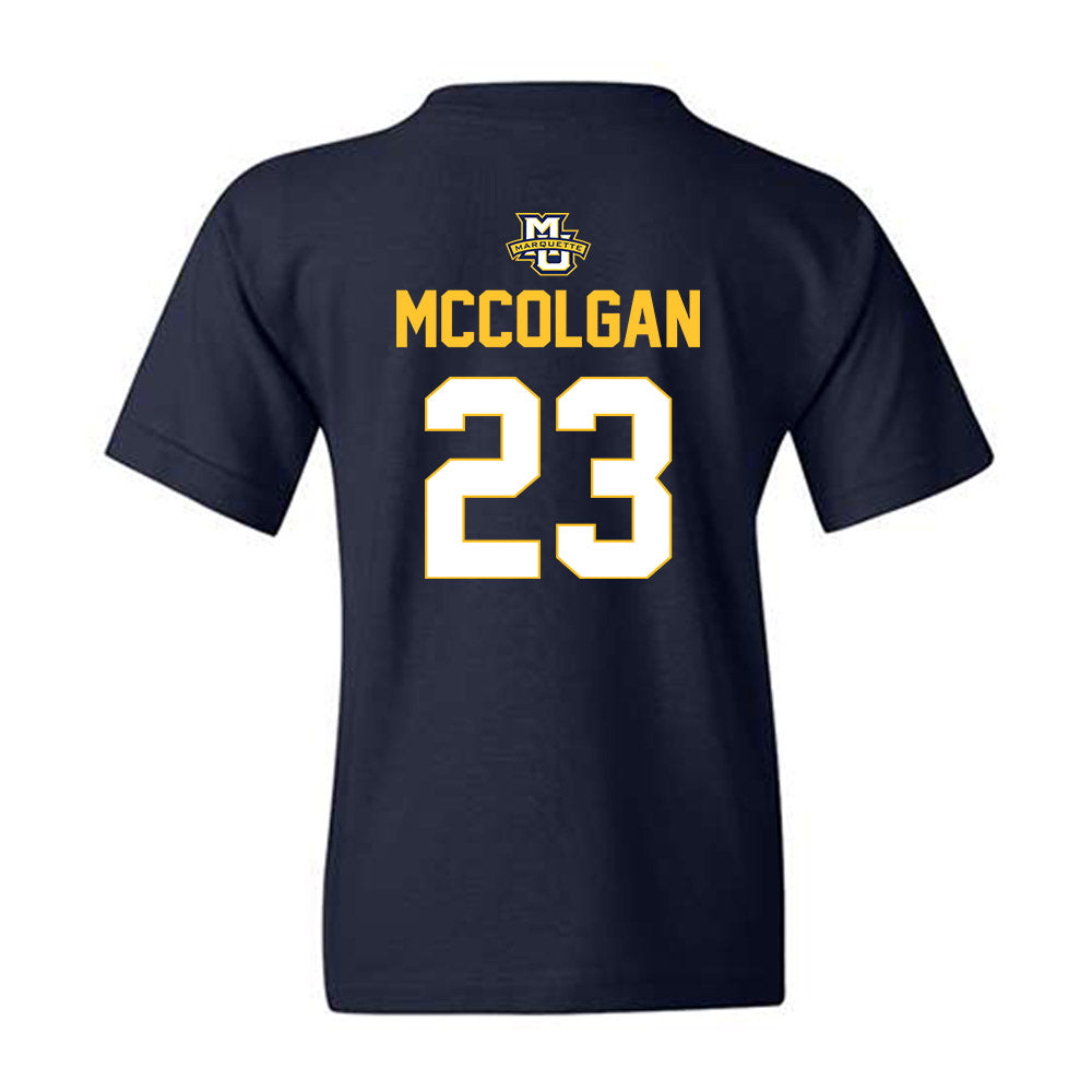 Marquette - NCAA Men's Lacrosse : PJ McColgan - Sports Shersey Youth T-Shirt-1