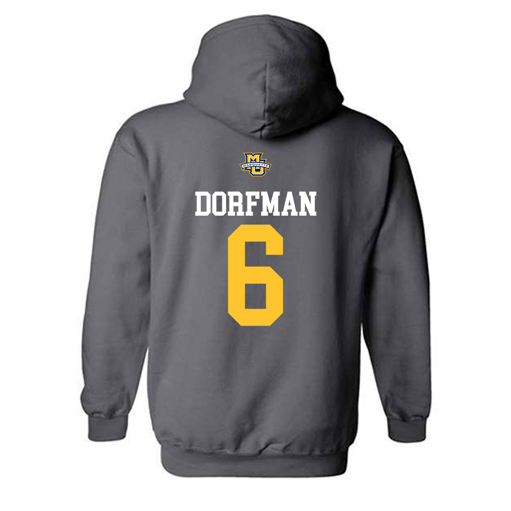 Marquette - NCAA Women's Soccer : Coco Dorfman - Sports Shersey Hooded Sweatshirt-1