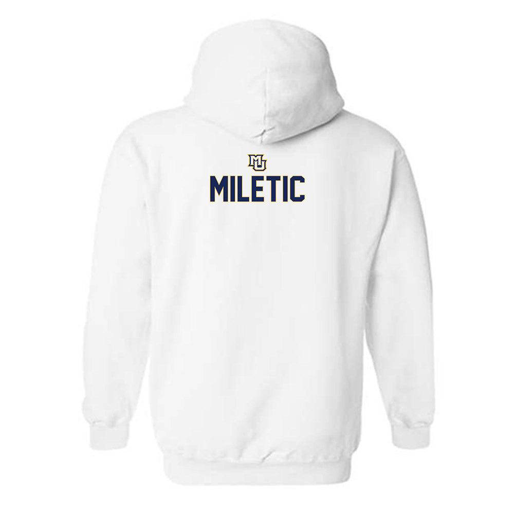 Marquette - NCAA Men's Basketball : Ian Miletic - Generic Shersey Hooded Sweatshirt-1