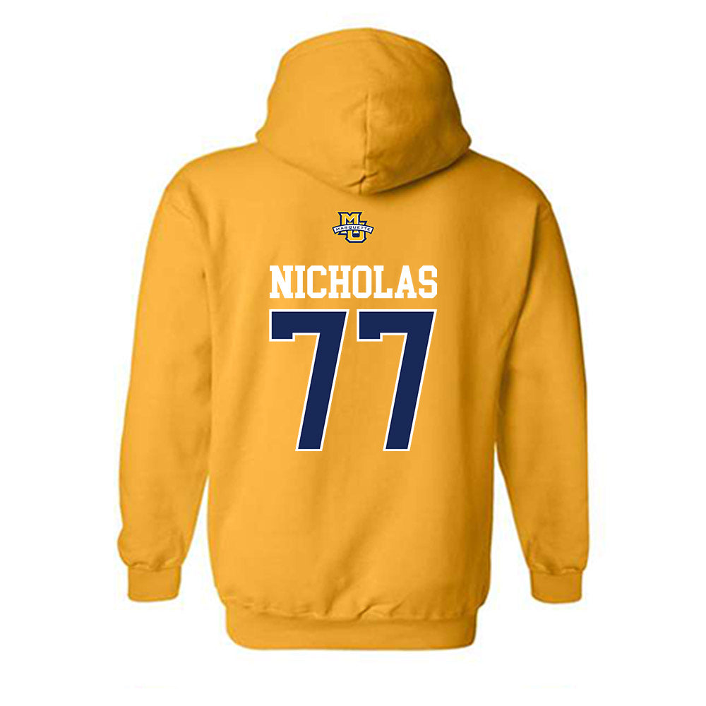 Marquette - NCAA Men's Lacrosse : Brady Nicholas - Sports Shersey Hooded Sweatshirt