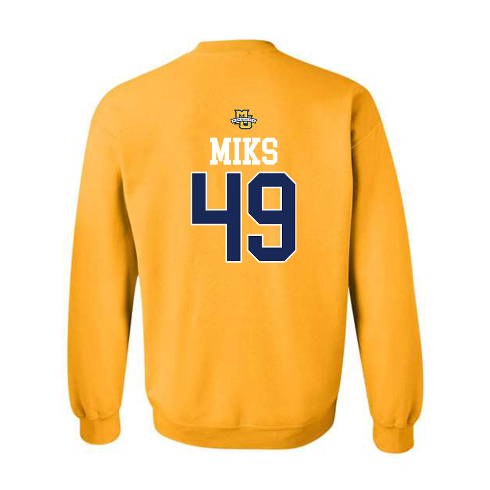Marquette - NCAA Men's Lacrosse : Carson Miks - Sports Shersey Crewneck Sweatshirt-1