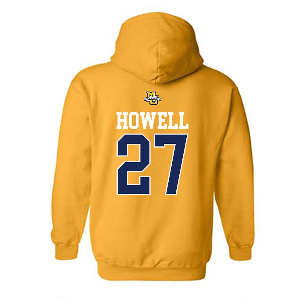 Marquette - NCAA Women's Lacrosse : Jillian Howell - Sports Shersey Hooded Sweatshirt-1