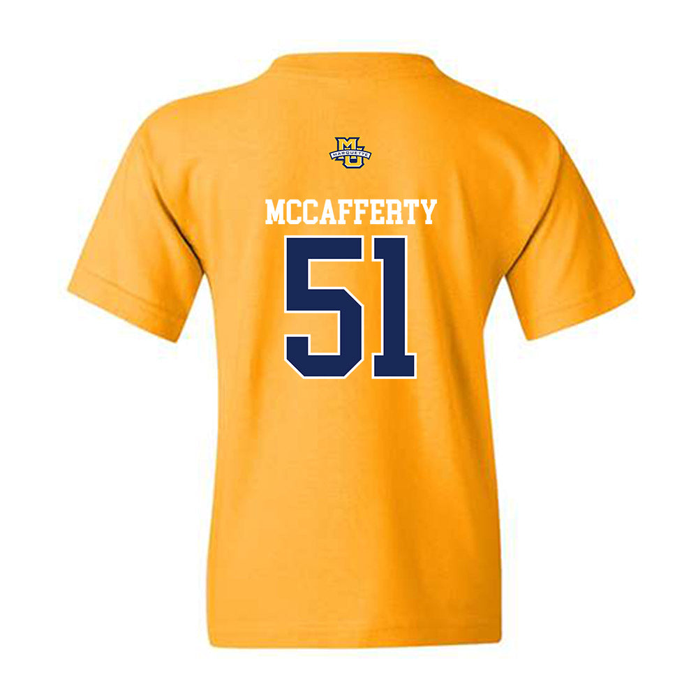 Marquette - NCAA Men's Lacrosse : Easton McCafferty - Sports Shersey Youth T-Shirt-1