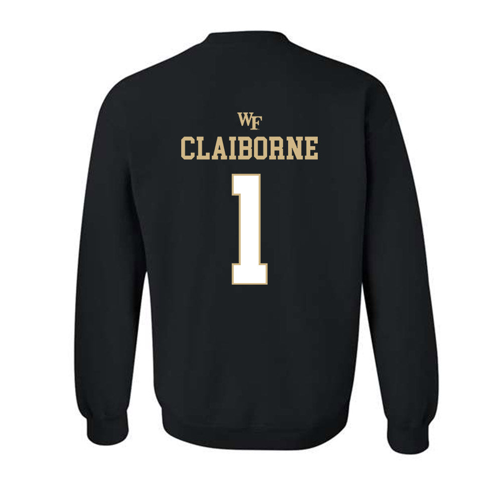 Wake Forest - NCAA Football : Demond Claiborne - Sports Shersey Crewneck Sweatshirt-1