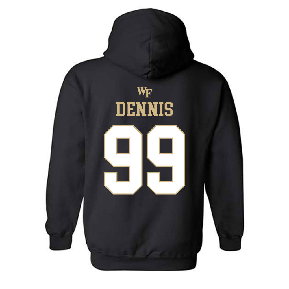 Wake Forest - NCAA Football : Matthew Dennis - Sports Shersey Hooded Sweatshirt-1