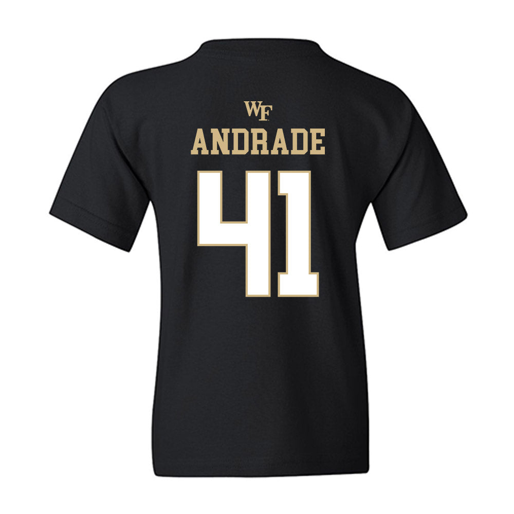 Wake Forest - NCAA Football : Mason Andrade - Sports Shersey Youth T-Shirt-1