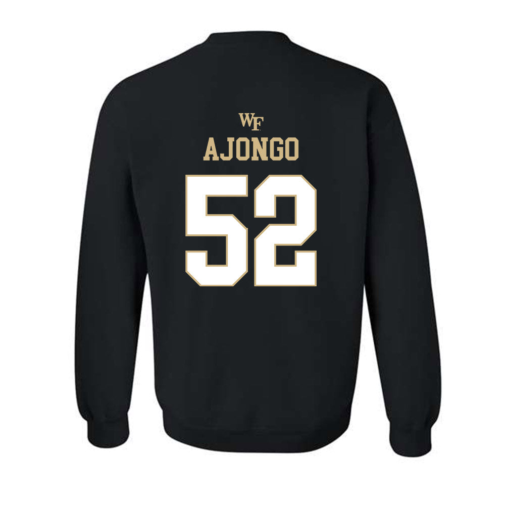Wake Forest - NCAA Football : Uber Ajongo - Sports Shersey Crewneck Sweatshirt-1