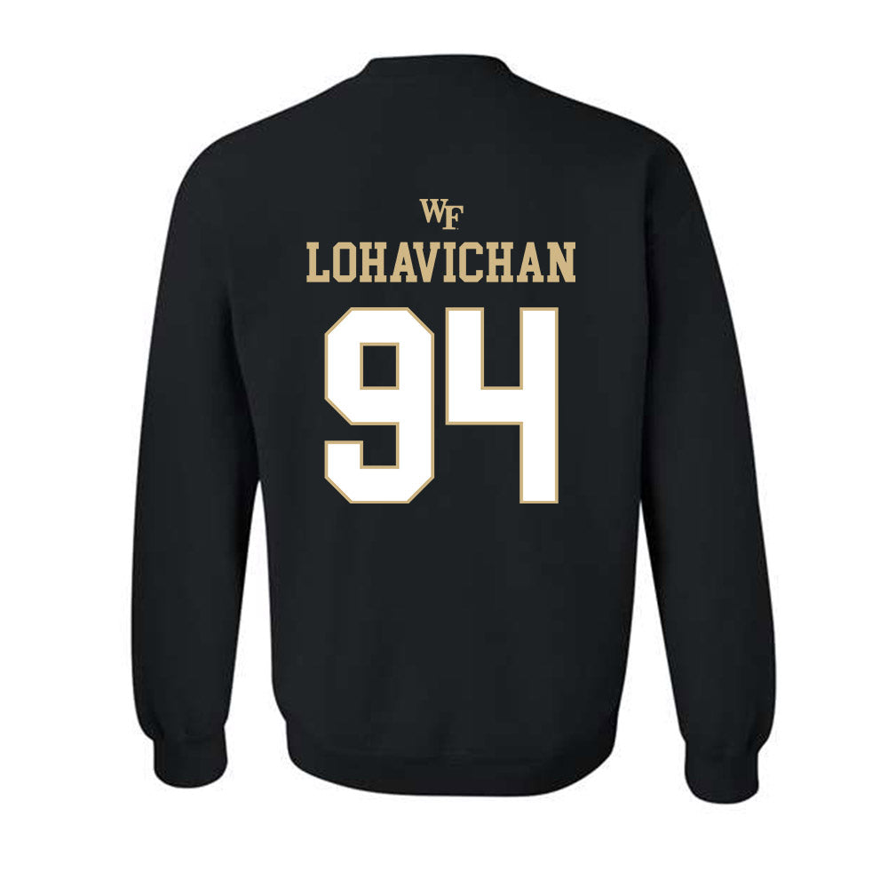 Wake Forest - NCAA Football : Zach Lohavichan - Sports Shersey Crewneck Sweatshirt-1