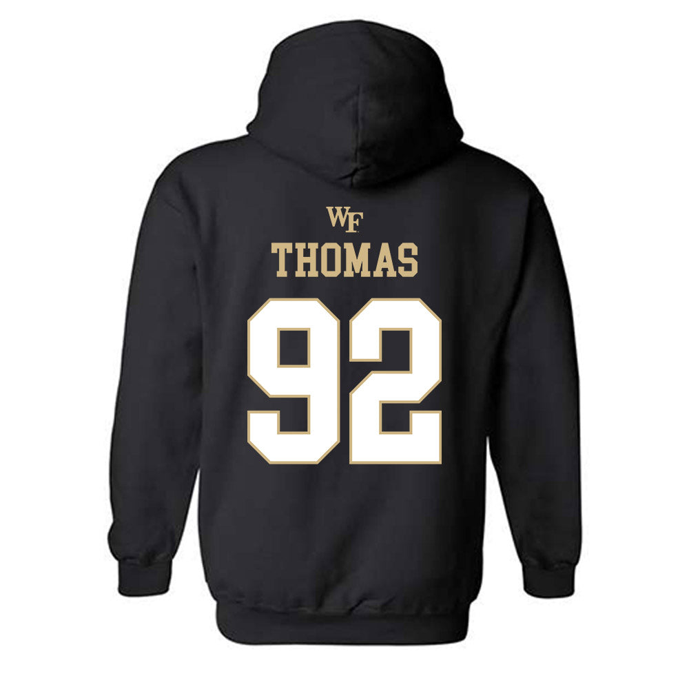 Wake Forest - NCAA Football : Ka'Shawn Thomas - Sports Shersey Hooded Sweatshirt-1