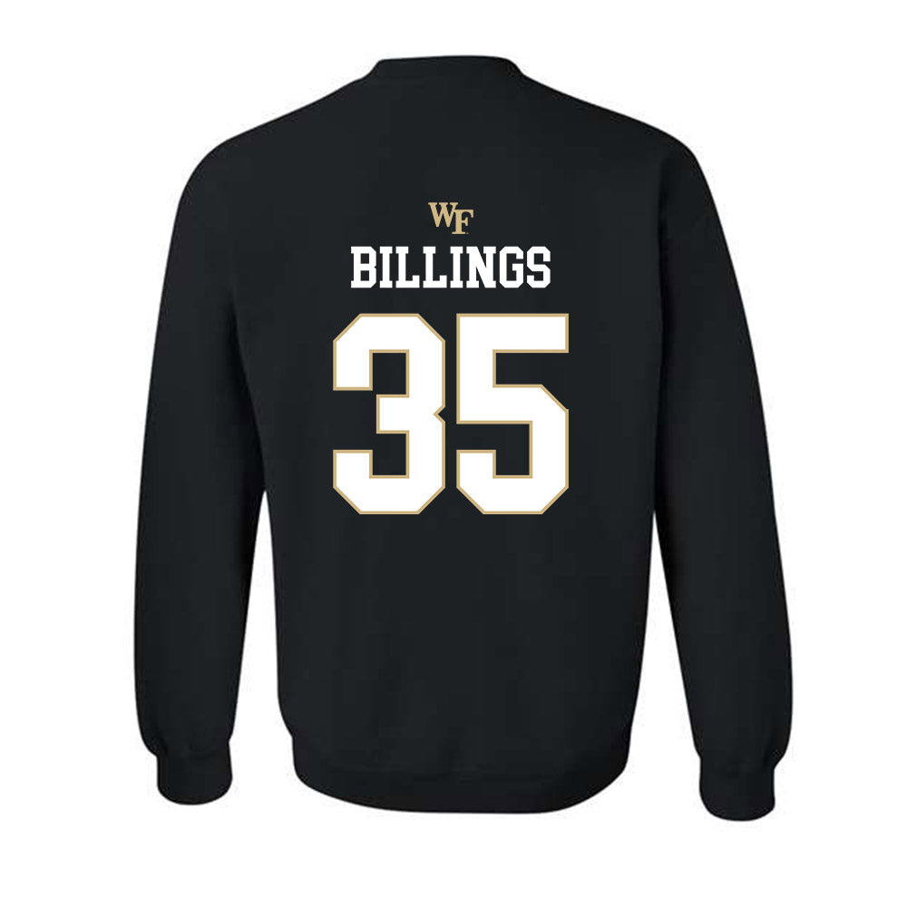 Wake Forest - NCAA Baseball : Luke Billings - Generic Sports Shersey Crewneck Sweatshirt-1