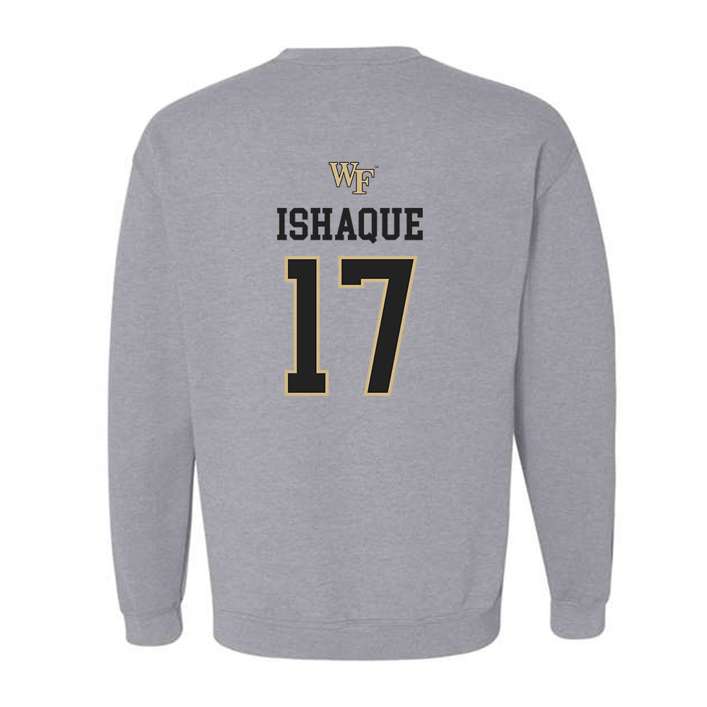Wake Forest - NCAA Women's Soccer : Zaiba Ishaque - Generic Sports Shersey Crewneck Sweatshirt-1