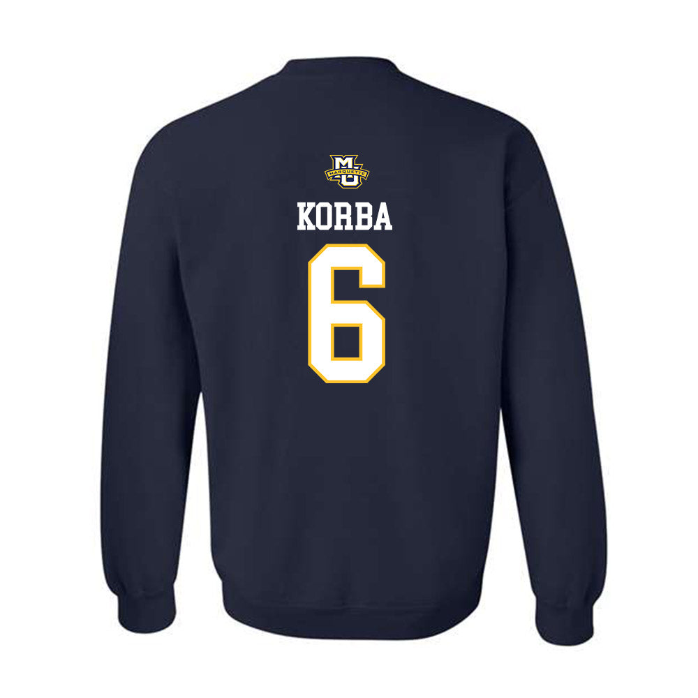 Marquette - NCAA Women's Volleyball : Alexandra Korba - Sports Shersey Crewneck Sweatshirt-1